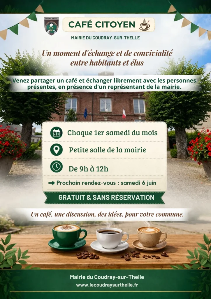 Lire la suite de l'actualité Prochain café citoyen le 6 juin 2026, votre nouveau rendez-vous mensuel